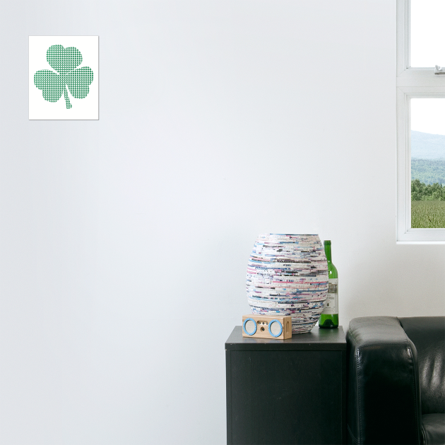 Green Shamrocks in a Shamrock by ellenhenryart